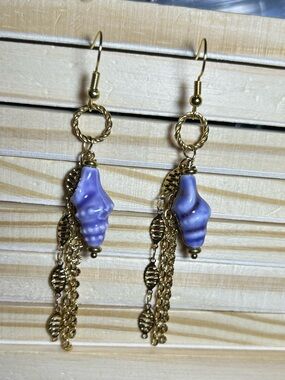 3/$25 Chain Drop with Lavender Shell Earrings